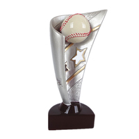 Trophée de baseball en résine Weivista, directement de l'usine, avec logo personnalisé, récompense de fin de saison pour champion de ligue, vente en gros