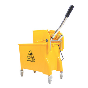 بسعر الجملة مجموعة مسطحة بلاستيكية صفراء مستديرة من المورد مع Wringer - Product Image 1