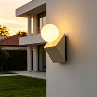 Lampes murales LED en micro-ciment de style minimaliste moderne, finition pierre givrée imperméable, pour couloir et usage extérieur, élégantes, 36V