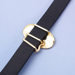 Fashion Minimalist Gold-Tone Oval Accent PU Leather <strong>Bracelet</strong> for <strong>Women</strong> with <strong>Magnetic</strong> Clasp - Edgy Elegance for Modern <strong>Women</strong> - Product Image 6