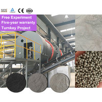 Ligne de production d'engrais organique de qualité supérieure, 1-5t/h, à base de minéraux, avec acide fulvique de potassium, granulés organiques