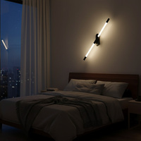 Applique murale LED linéaire rotative en métal Seeky, lampe murale tubulaire réglable pour salle de bain, intensité variable, garantie 2 ans