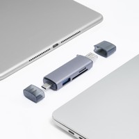 Hub USB3.0/Tipo C 6 en 1 de Aluminio, 5 Gbps, Lector de Tarjetas Micro SD de 2 TB, Adaptador USB OTG, Unidad Flash, para PC, Portátil, Teléfono Móvil, RoHS