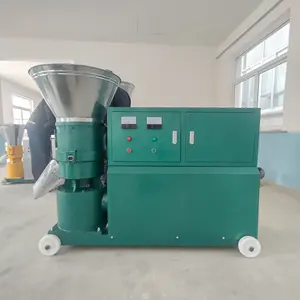 Wood Chip Biomass Straw Mini Pellet Flat Die Small Scale Wood Pellet Mill Feed Processing Machine