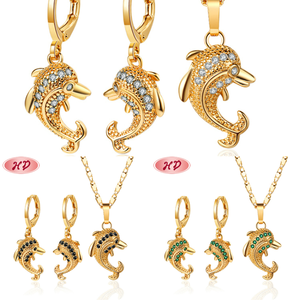 Sommer Neuzugang beliebter Schmuck amerikanisch 18k Zirkon vergoldet Schmuck-Sets für Kinder - Product Image 2