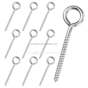 Vis <span class=keywords><strong>à</strong></span> œil en acier inoxydable robuste, vis <span class=keywords><strong>à</strong></span> œil autotaraudeuse, 3,3 pouces <span class=keywords><strong>Crochet</strong></span> <span class=keywords><strong>à</strong></span> œil M6 pour la fixation de câbles sur <span class=keywords><strong>le</strong></span> <span class=keywords><strong>bois</strong></span>, borne de connexion pour fils - Product Image 3