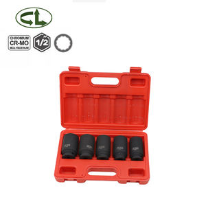 1/2in प्रभाव ड्राइव लुग नट सॉकेट सेट 5 पीसी रिंच क्रोम वानेडियम स्टील उपकरण स्वचालित मरम्मत कस्टम ओएम समर्थन के लिए सेट - Product Image 2