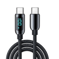 Câble USB de charge rapide double port 100W, câble de données numérique PVC Type-C pour ordinateur portable, compatible avec les ordinateurs