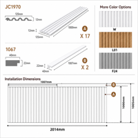Panel Dinding Wainscoting PS Anti Air Mudah Dipotong Dapat Dicat Sendiri Produsen Grosir untuk Papan Dekorasi Dinding Interior