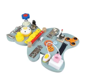 Mới bằng gỗ gấu cảm thấy sensorial bận rộn Board Montessori cảm giác trẻ em học tập đồ chơi