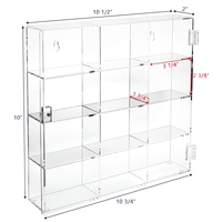Vitrine en acrylique compatible avec les voitures Matchbox, en plexiglas, pour 25 véhicules, étagère pour voitures miniatures avec porte