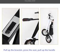 Trottinette électrique pliable à batterie lithium 36V 350W pour adultes, légère, pour les trajets en ville, design à 2 roues, autonomie de 30 à 40 km