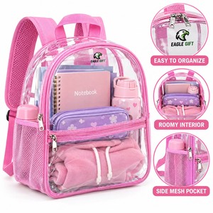 Mochilas Transparentes de PVC al por Mayor, Bolsas Escolares Impermeables Transparentes para Estudiantes, Mochila Transparente para Niños y Niñas, para Estadio, Viajes, Playa - Product Image 2