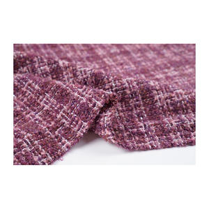 Tela Tweed de Primera Calidad Hecha en Corea, Color Borgoña y Rosa Pálido, Tejido Metálico de Lujo, OEM y ODM, Tela Textil Tejida Personalizada - Product Image 5
