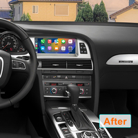 Pantalla de Coche de 8.8 Pulgadas con Carplay, Android Auto, Pantalla Dividida, DSP, GPS y Asistencia de Reversa para Audi A6 2005-2009, 1 Año de Garantía