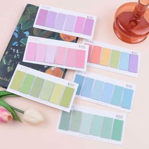 Candy Color Gradient Self-Adhesive Sticky Notes Colorful Index Tabs <b>Bookmarks</b> Classification Labels Essential School Office - Product Image 1