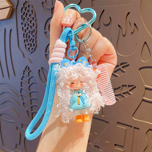 Nuevo Llavero de Muñeca de Peluche con Diseño de Garra de Dibujos Animados, Colgante para Bolsa, Regalo Lindo para Niñas con Pelo Largo y Rizado - Product Image 4