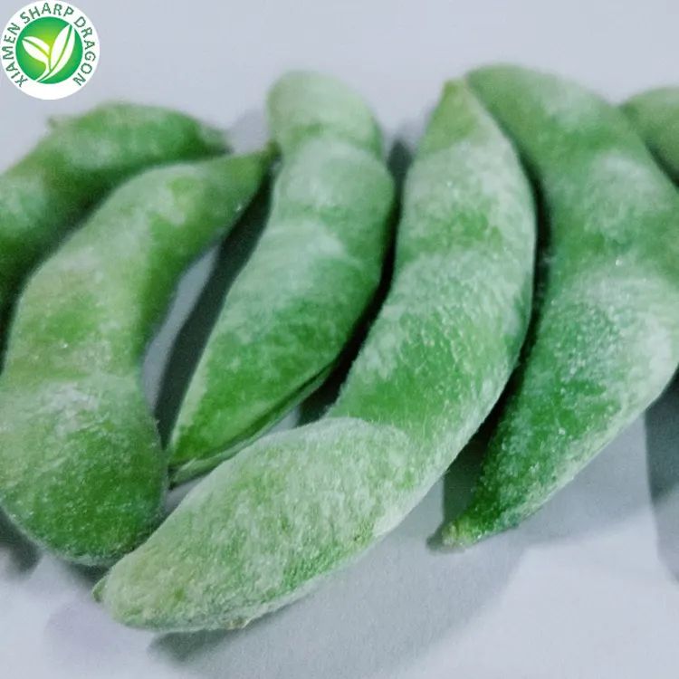 IQF 냉동 유기농 녹색 포드 에다마메 껍질 콩 콩 포드에서 경쟁력있는 가격 도매 공장 대량