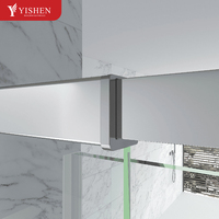 Meilleur Prix Cabines de Douche Modernes à Porte Pivotante en Aluminium, Enceintes de Douche Carrées en Verre Trempé Transparent pour Salle de Sport et Domicile