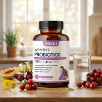 Capsules de probiotiques pour femmes avec étiquette personnalisée pour la nutrition de la peau, la lutte contre les radicaux libres, la santé vaginale, compléments probiotiques naturels