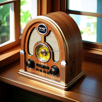 ELETREE Enceinte sans fil de style vintage pour la maison, radio AM FM SW à ondes courtes rechargeable avec son stéréo