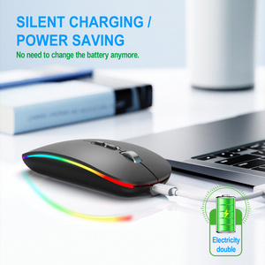 2024 nuevo HXSJ M103 ultrafino 2,4G RGB ratón luminoso para juegos recargable portátil Delgado silencioso inalámbrico para PC de escritorio - Product Image 6