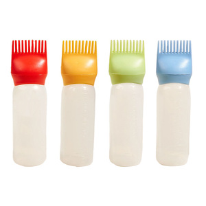Hair Dye Comb <b>Bottle</b> With <b>Brush</b> Large Size Portable For Salon Use PP Material Red Green Blue Yellow Colors - Product Image 5