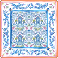 Tapis de mahjong américain imprimé floral série M154, 31,5 pouces, antidérapant, réduction du bruit, pour mahjong, poker et jeux de société