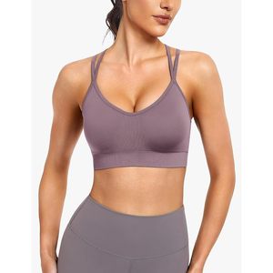 Sports Bras For Women Strappy Cross Back Medium Support <b>Padded</b> Workout Bra Breathable Quick Dry Yoga Fitness <b>Running</b> 3 Pack - Product Image 3
