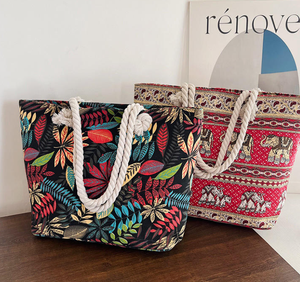 Sac de plage pour femmes en gros, sac fourre-tout en toile écologique pour femmes, sac à main - Product Image 3