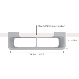 Organisateur d'armoire en plastique, étagère de rangement à ventouse, fixation murale sans perçage, gris, gain de place, pour cuisine - Product Image 4