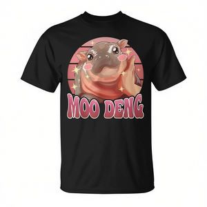 Camiseta Baby Hippo Moo Deng unisex para adultos, talla S, M, L, XL, XXL, camiseta con estampado gráfico - Product Image 2