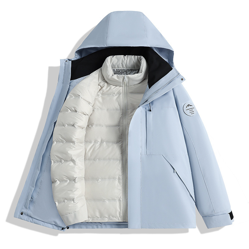 Azul claro de luna - Estilo unisex [Forro de plumón extraíble]
