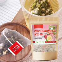 Sachets de thé aux fruits OEM Pêche Oolong – Saveur naturelle de pêche mélangée à un thé Oolong de haute qualité – Thé aux herbes rafraîchissant et sans sucre