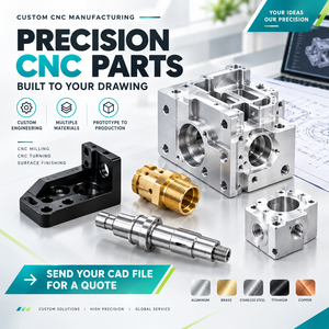 Service de fraisage CNC sur mesure pour pièces en aluminium, acier inoxydable et laiton - Usinage par électroérosion à fil, perçage, fraisage et tournage - Product Image 1