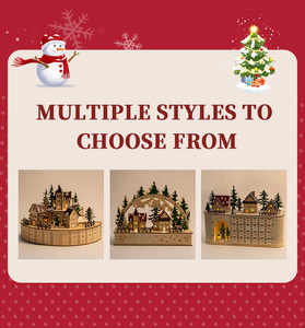 Оптовая Продажа с фабрики 24-дневный обратный отсчет светодиодный Календарь современные деревянные рождественские украшения для праздников MOQ 100 шт. - Product Image 6