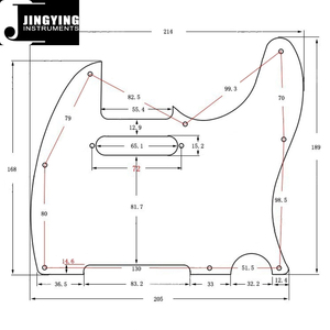 Jingying vente en gros de matériel spécial <span class=keywords><strong>miroir</strong></span> or/argent 8 trous TL guitare électrique Pickguard pièces et accessoires d'instruments à cordes - Product Image 2