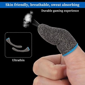 Mobile Phone <strong>Silver</strong> Fiber Gaming Sweat-Proof Finger Cover PUBG Mobile Game Finger Flash Sleeves for PUBG Gaming <strong>Gloves</strong> - Product Image 5