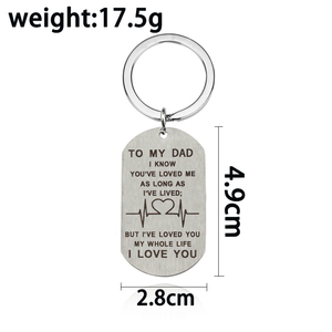 ถึงพ่อของฉันพวงกุญแจจี้พวงกุญแจของขวัญคริสต์มาสเครื่องประดับแฟชั่นพวงกุญแจรถสำหรับพ่อพ่อของขวัญวันเกิดจากลูกชายลูกสาว - Product Image 6