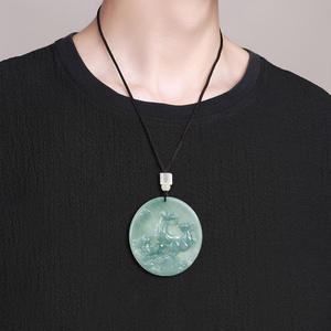 จี้หยกน้ำเงินธรรมชาติ หยกเจไดต์ รุ่น UNISEX The Rising of Three Yangs ดีไซน์ดั้งเดิม พร้อมใบรับรองการประเมินราคา DW10 - Product Image 4