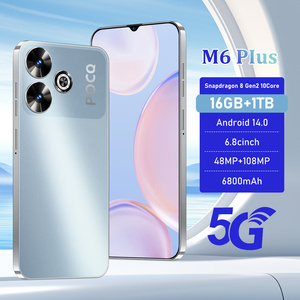 M6 <span class=keywords><strong>Plus</strong></span> 16GB RAM 1TB ROM Sbloccato Fotocamera 108MP 12 Core Serie MTK Dimensity Certificato FCC Garanzia Commerciale Globale OEM per Anziani - Product Image 1