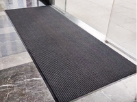 Tapis d'entrée commerciaux en PVC modernes à double rayure, résistants, antidérapants, écologiques, absorbants l'eau et retournant la saleté vers l'extérieur