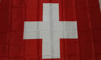 3x5 ft Suisse Drapeau Suisse Extérieur Brodé 210D Nylon Drapeaux de pays nationaux suisses avec 4 points d'œillets en laiton