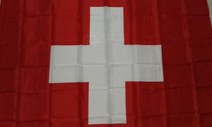3x5 pies Suiza bandera suiza bordada al aire libre 210D Nylon banderas nacionales suizas con 4 ojales de latón de puntada - Product Image 4