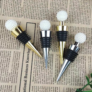 European Style Beaded Spherical Wine Bottle Stopper Metal Sealing Champagne Stopper Home Essentials Simple Design - Product Image 1