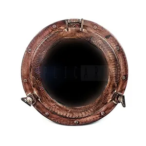 Nautical Brass Antique Ship's Porthole Wall Decor Mirror Vintage Porthole