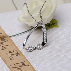 Accesorio DIY, Base Vacía para Colgante de Plata S925, Estilo Coreano, Europeo y Americano, para 4-5 Perlas, Colgante para el Cabello, Dijes - Product Image 4