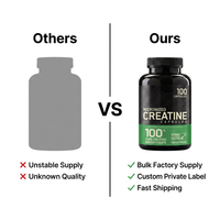 Kapsul Creatine Monohydrate Murni Mikronisasi 100 Kapsul Suplemen Pendukung Kekuatan Pembentukan Otot OEM ODM Pasokan Grosir