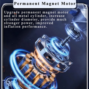 Pompa d'Aria Elettrica Multifunzione per Auto, Gonfiatore Pneumatici Automatico Senza Fili, <span class=keywords><strong>Mini</strong></span> Compressore d'Aria Portatile 150psi 12V per Moto e Biciclette - Product Image 2