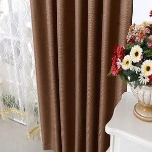 Precio de fábrica 300cm de ancho 100% Lino de poliéster parece tela de cortina opaca para el hogar